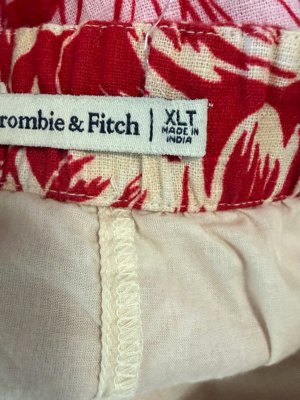 Abercrombie and Fitch Women’s Red and White Linen Blend Skort XLT - Picture 10 of 10